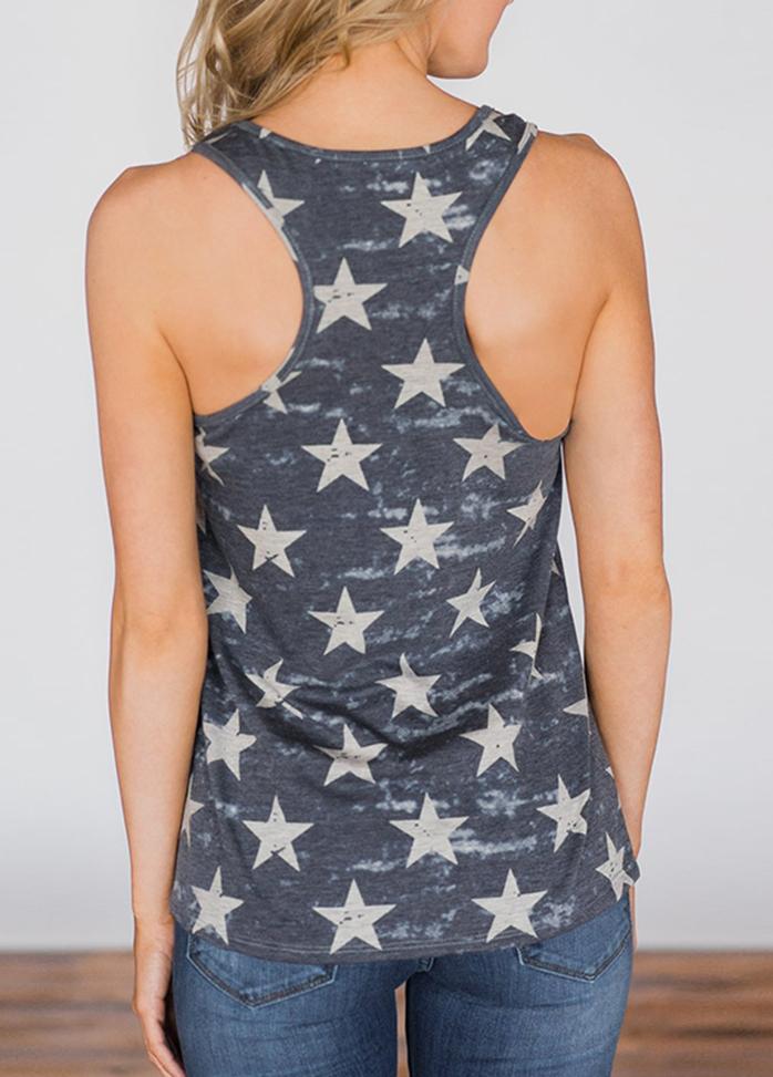 American Flag Wide Straps Tank