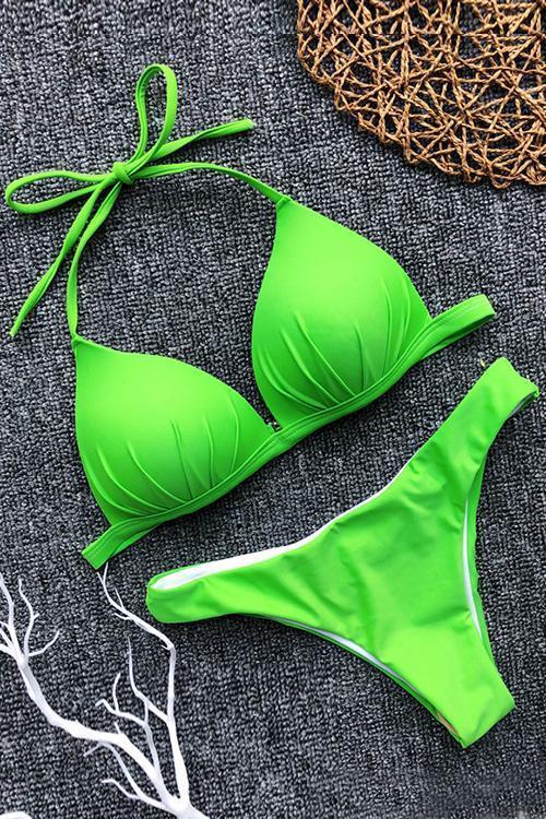 Solid Sexy Bikini Set