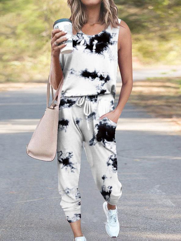 Sleeveless Casual Jumpsuit Romper with Pockets