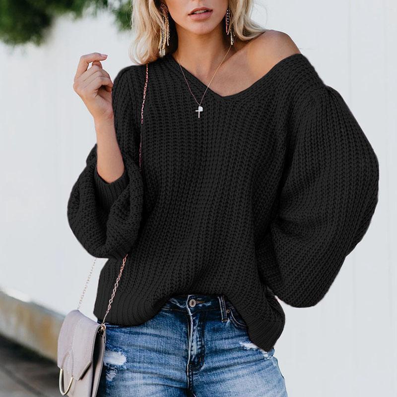 Open Back Loose Chunky Knit Sweater