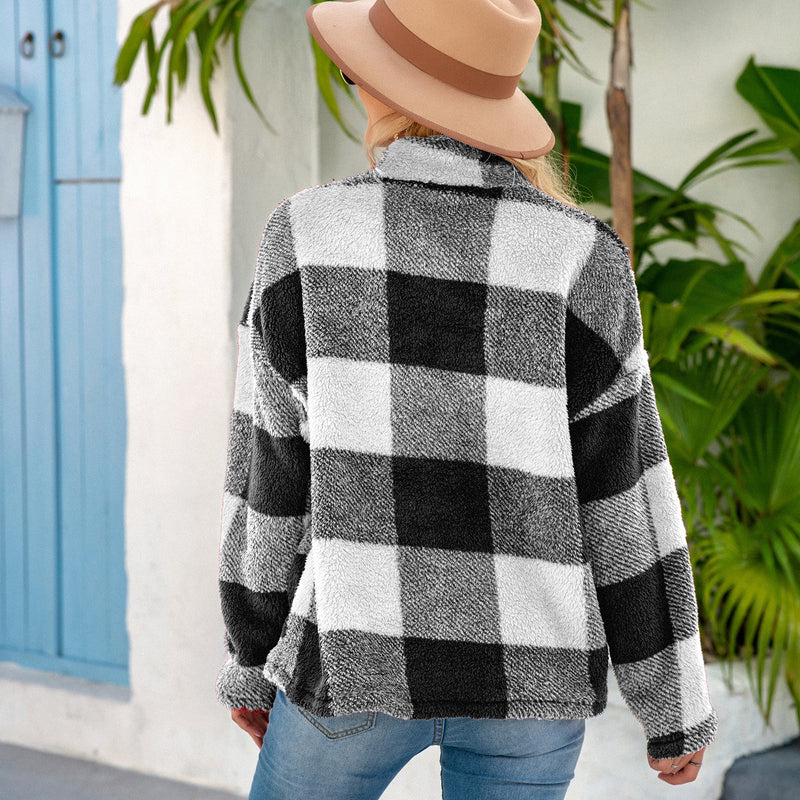 Zip Up Long Sleeve Sweatshirt Fleece Pullover Outwear Coat