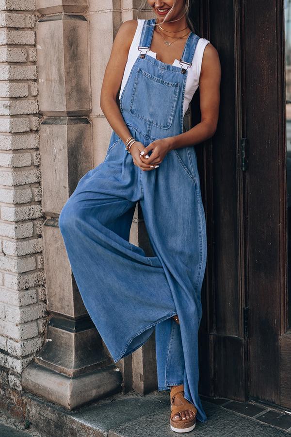 Good Day Wide Leg Overalls Jumpsuit