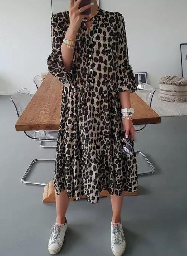 On the Hunt Leopard Print Dress-