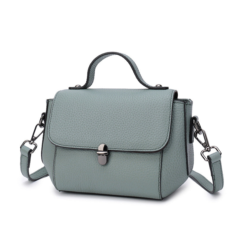 Fashion Pure Leather Shoulder Women's Small Square Handbags