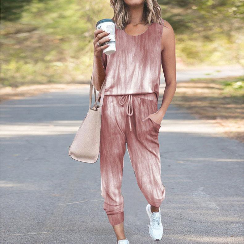 Sleeveless Casual Jumpsuit Romper with Pockets