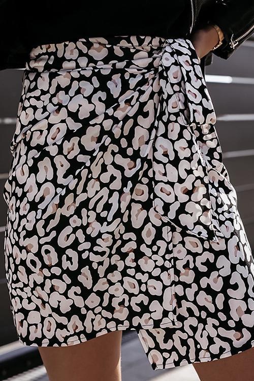 Leopard Print Knot Skirts