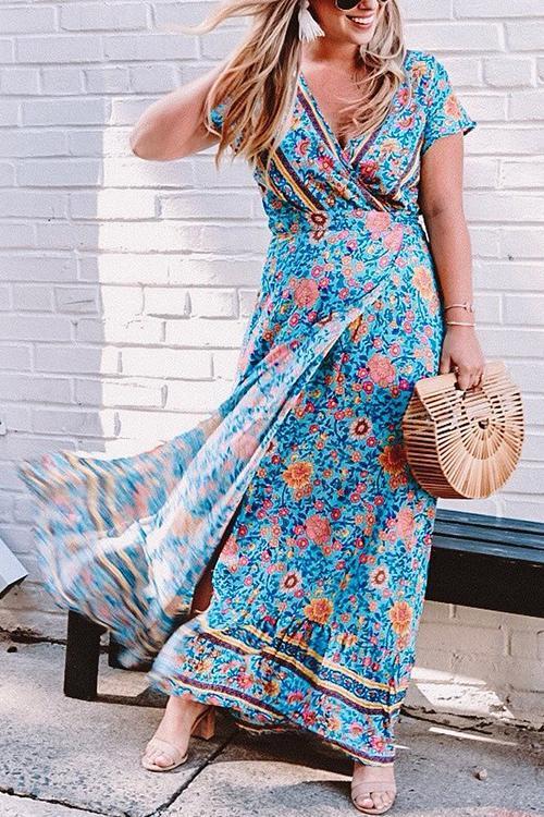 Bohemian Floral Maxi Dress