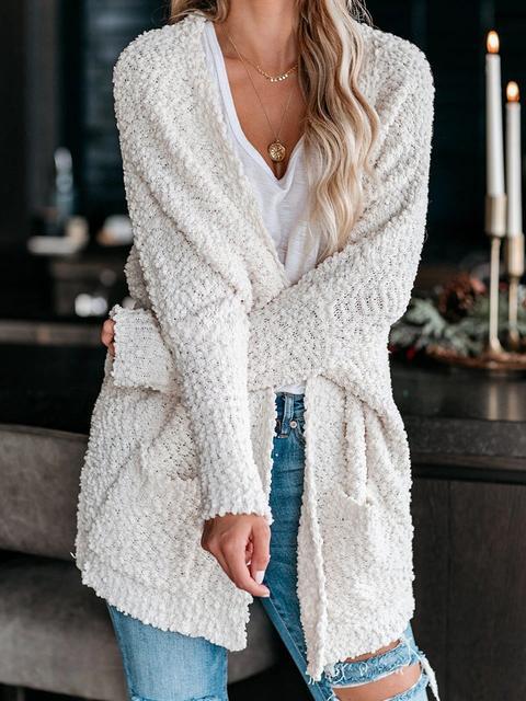 Knitted Sweater Cardigan With Pocket