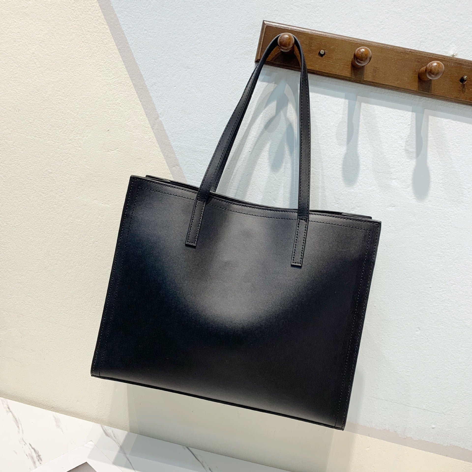 Fashion Trend Large Simple Commute Leather Versatile Shoulder Women Shoulder Bags