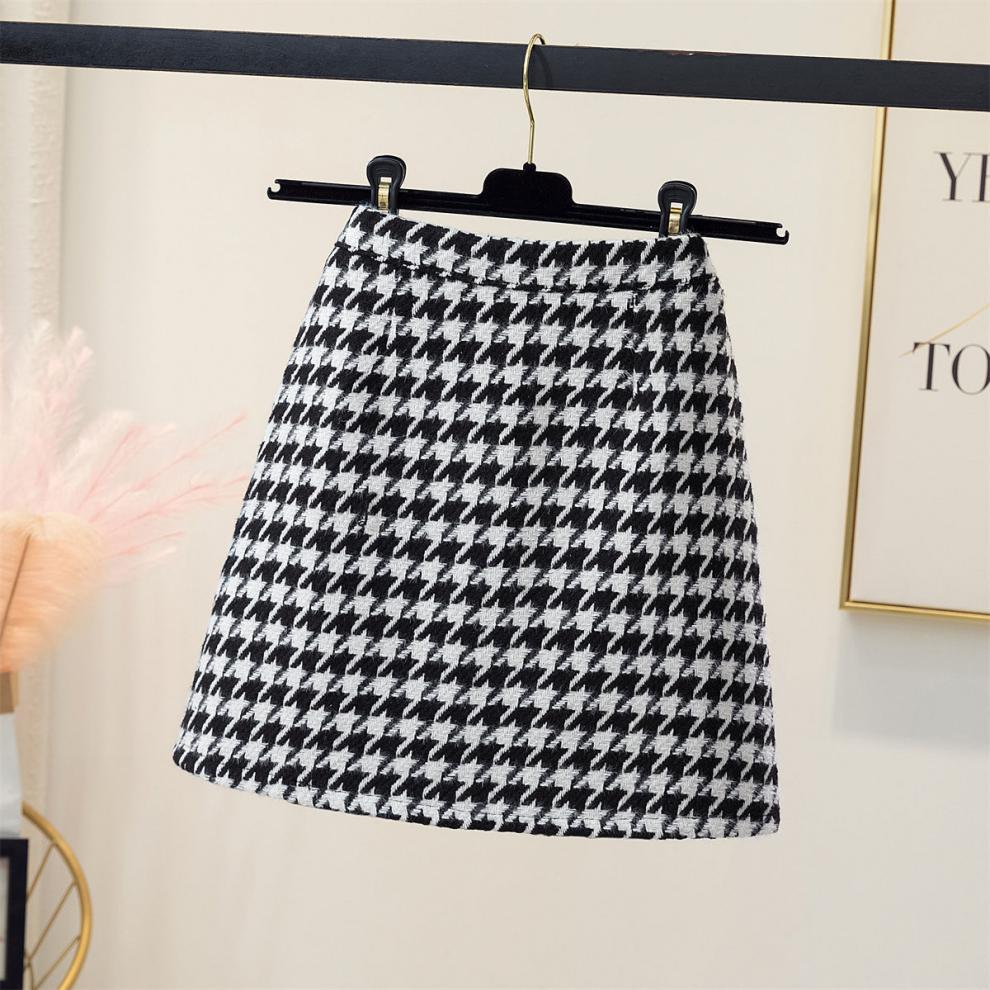 Women's Plaid High Waist Bodycon Mini Skirt