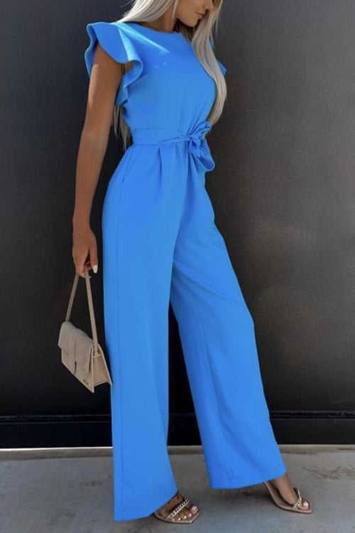 Impression Of You Ruffles Bleted Jumpsuits