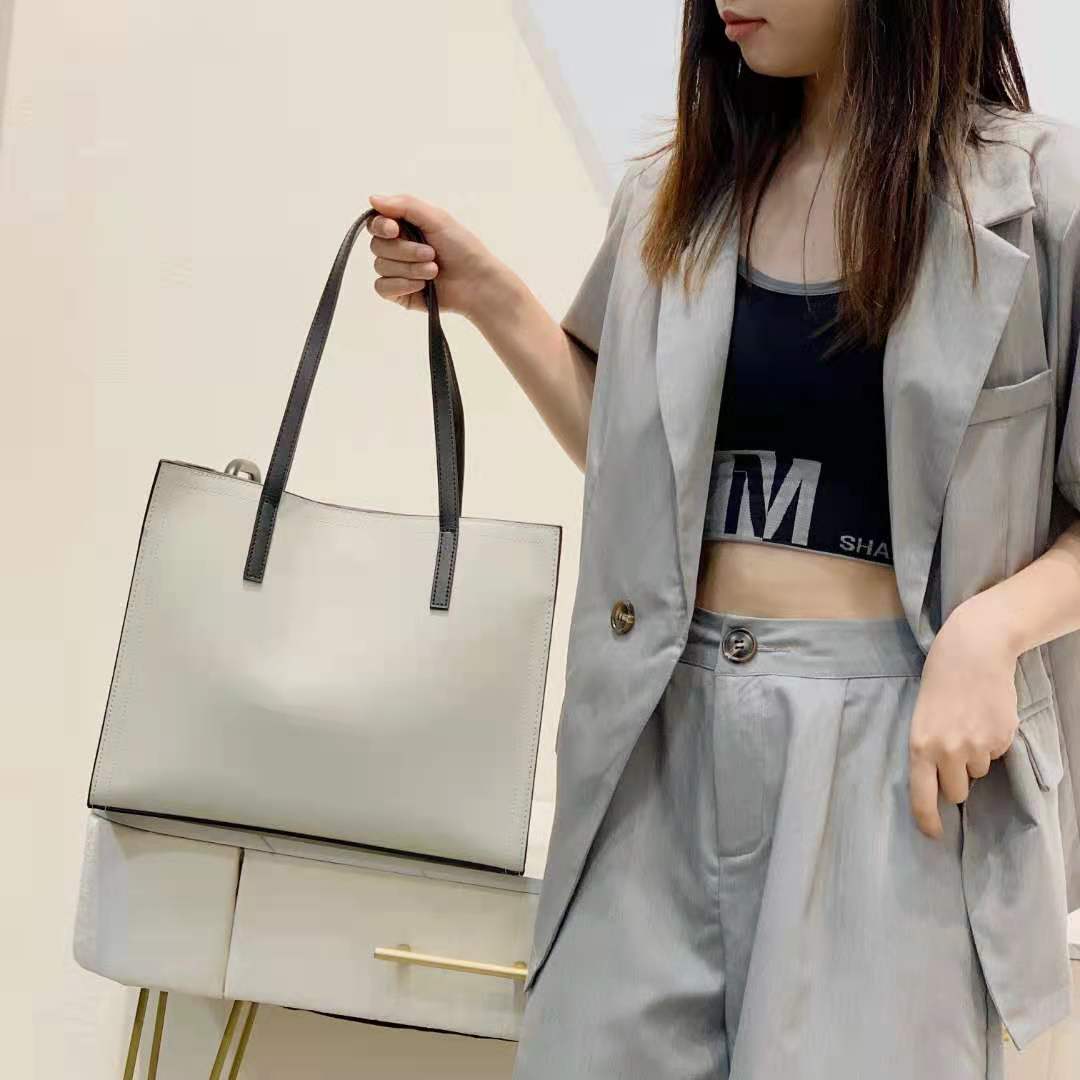 Fashion Trend Large Simple Commute Leather Versatile Shoulder Women Shoulder Bags