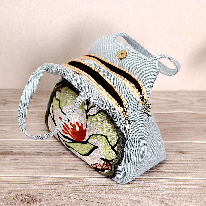 Cute Women's Retro Embroidery Embroidered Handbags