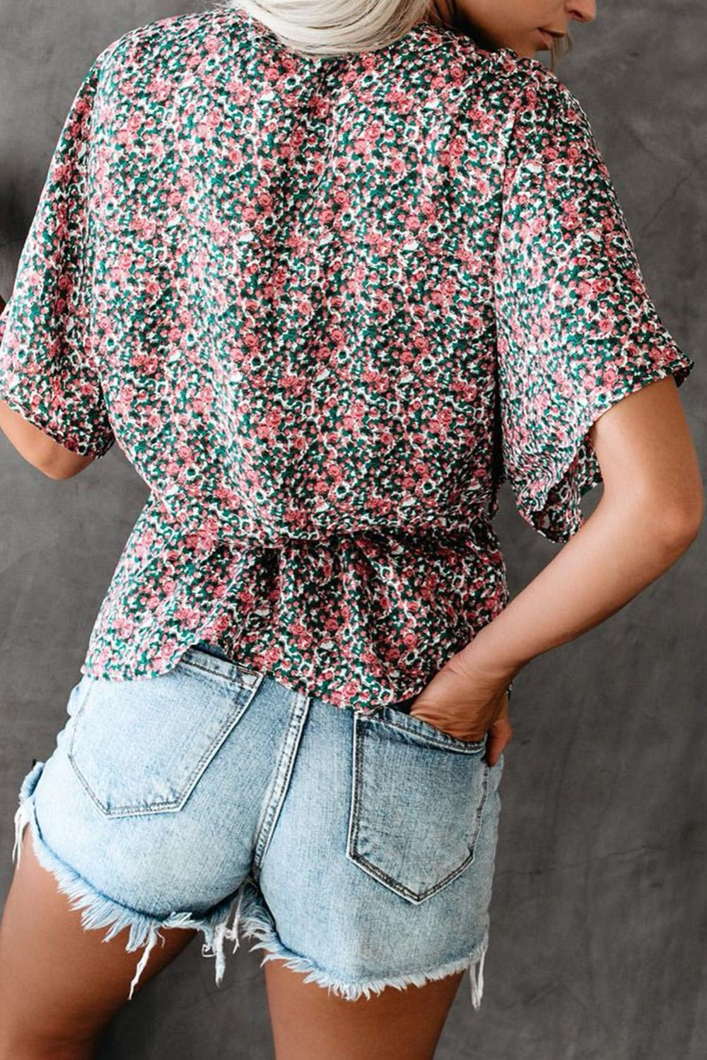 All Of Me Floral Tie Wrap Top