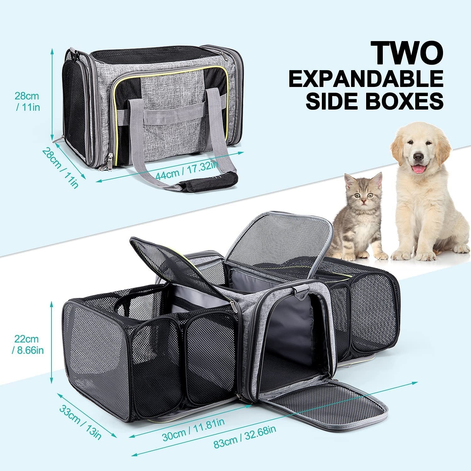 Double Portable Pet Out Shoulder Foldable Cat Shoulder Bags