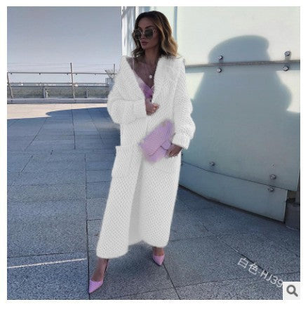 Long Sleeve Thick Solid Color Oversize Jacket Outerwear