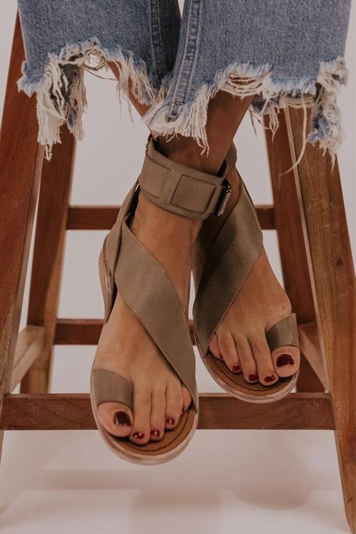 Ankle Strap Flat Sandals
