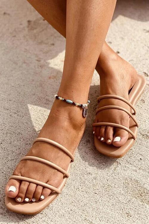 Minimalist Strappy Slide Sandals
