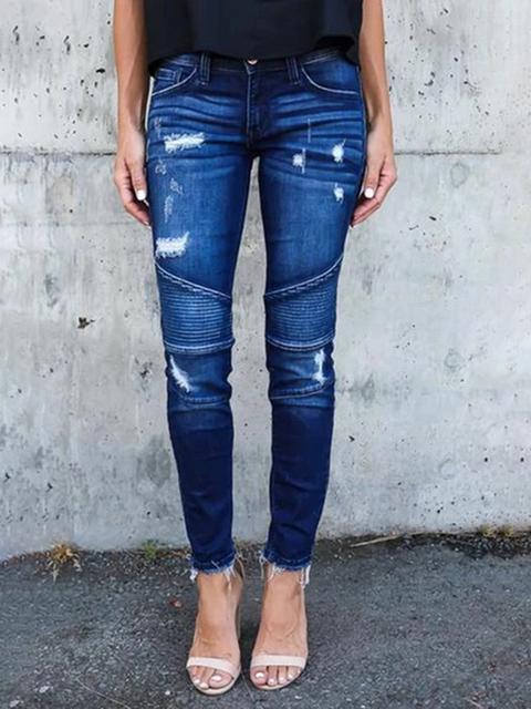 Vintage Ripped Stretch Jeans