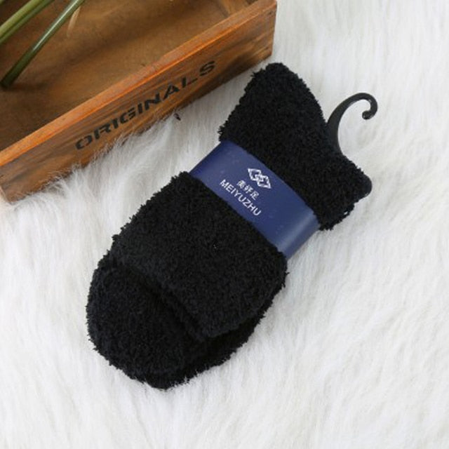 Warm Fluffy Soft Elastic Coral Breathable Socks