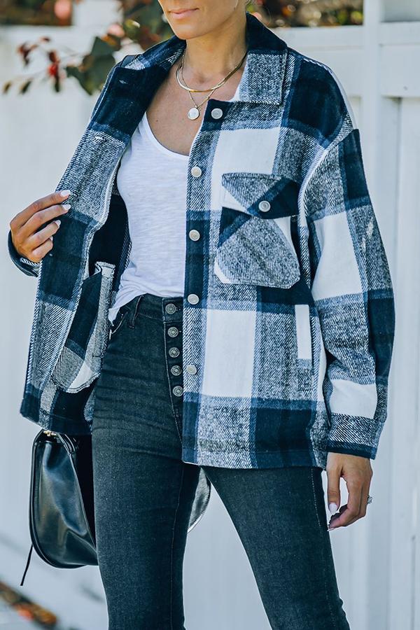 Cabin So Cozy Pocketed Plaid Shacket