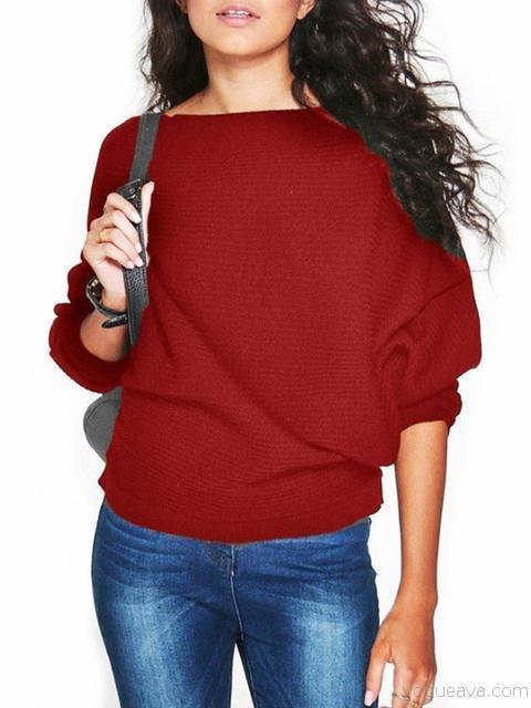 One Shoulder Loose Long Sleeve Sweater