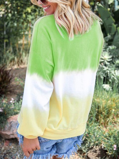 Rainbow Gradient Print Sweatshirt