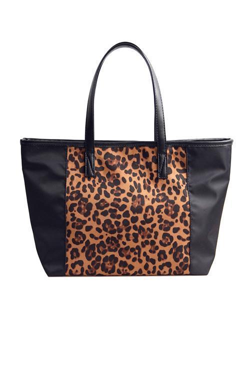 Leopard Patchwork Shoulder Bag