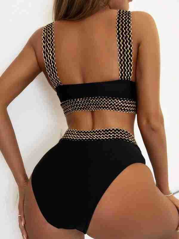 Women's Bikinis Solid Vintage Metal Band Two Piece Swimsuit