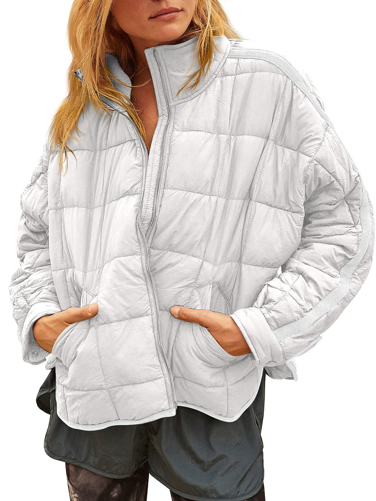 Women's Coats Casual Solid Color Zipper Long Sleeve Coat