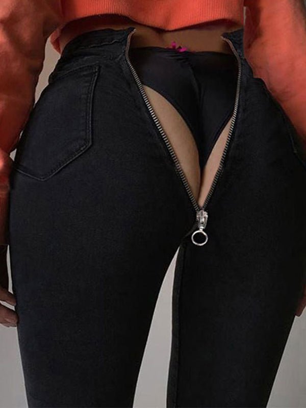 Women's Pants Sexy Back Zipper Pencil Jeans